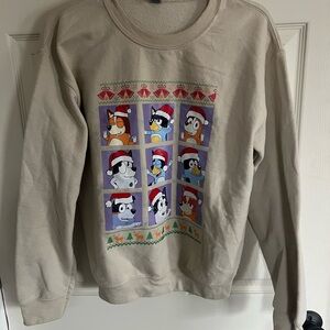 Bluey Christmas Holiday Graphic Sweatshirt - Size S